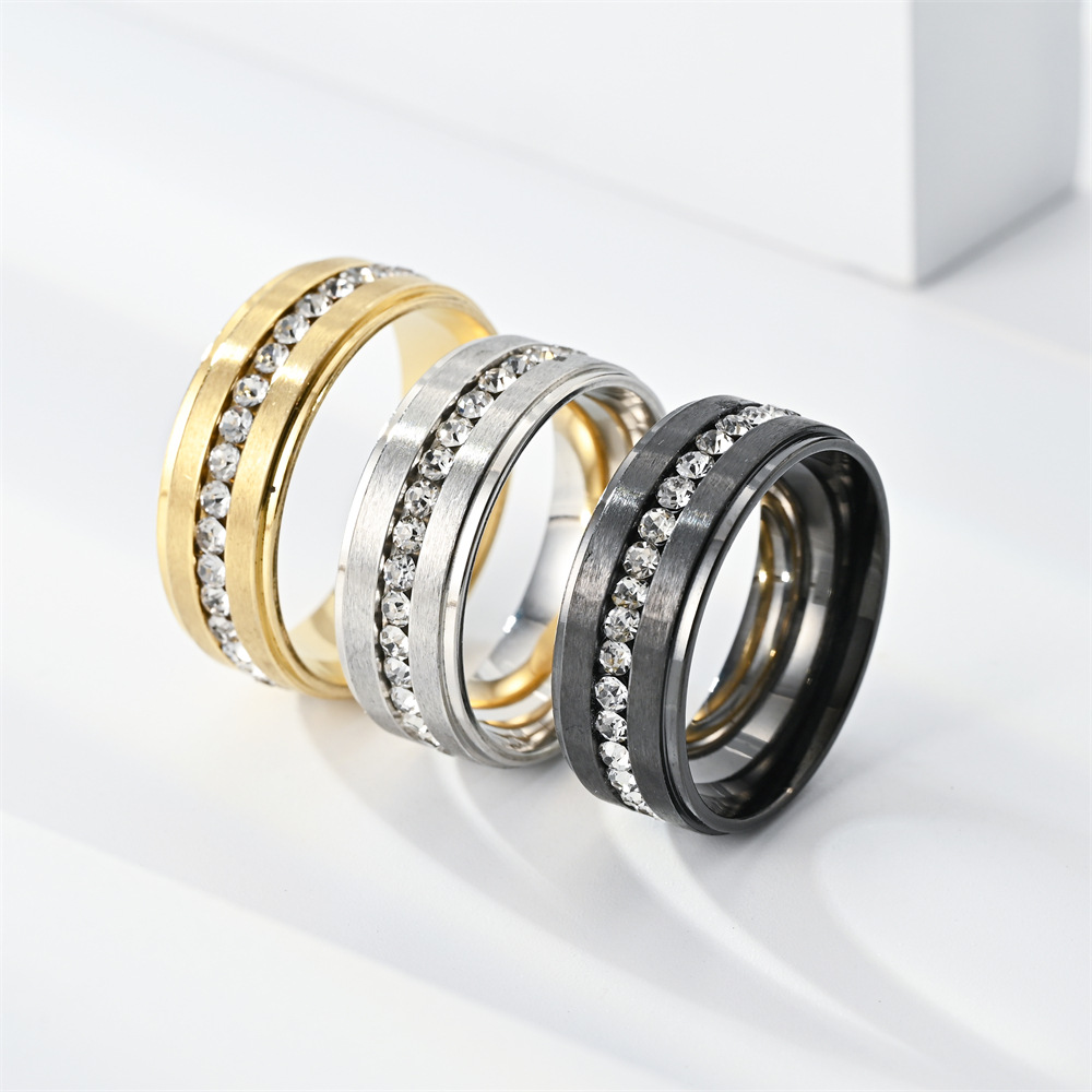 Men'S Accessories Gift Ideas - Cincin Berlian Baja Tahan Karat untuk