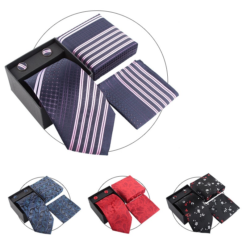 Cufflink Box Set - Set Dasi Pria untuk Pernikahan, Penjepit