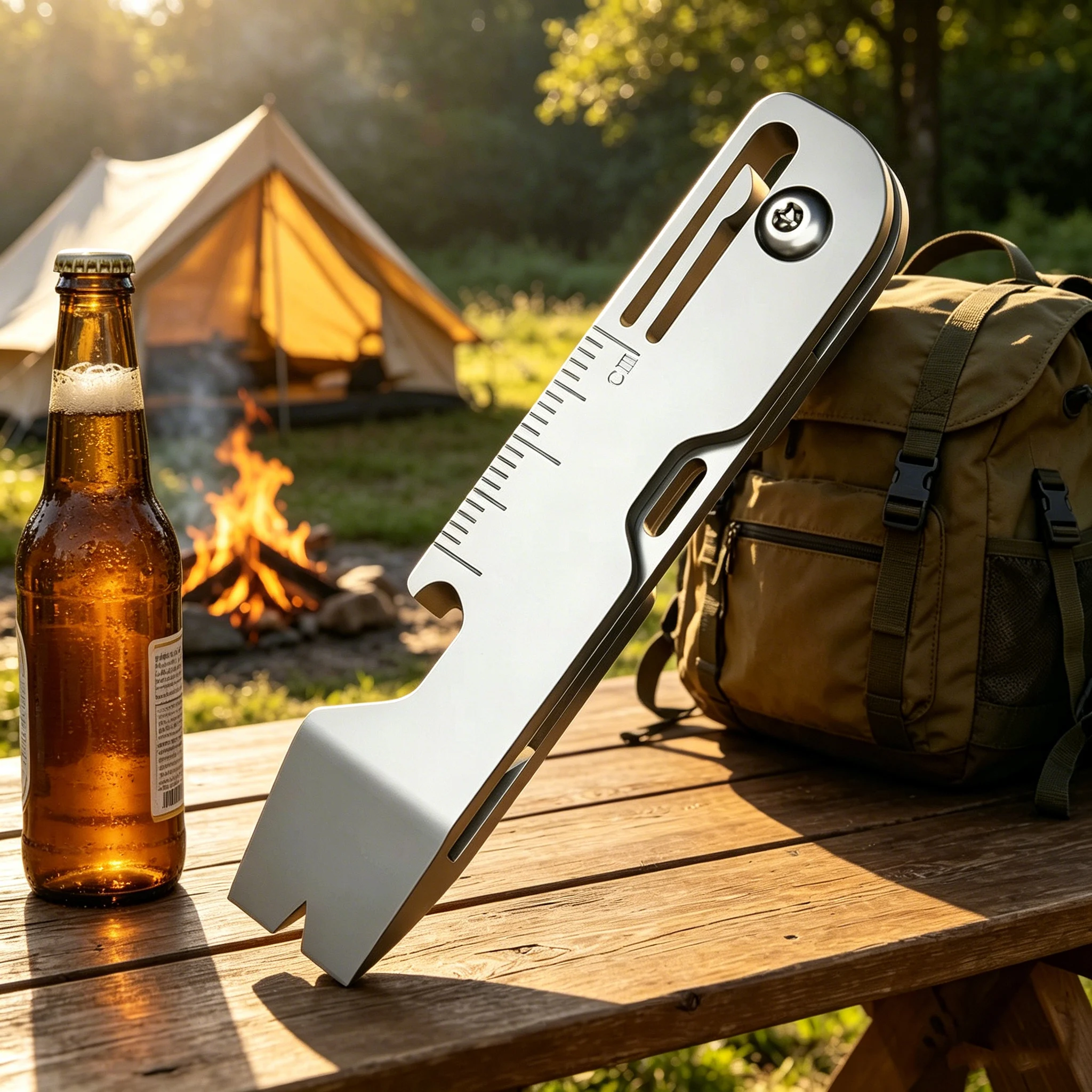 Keychain Multi Tool - Pisau Lipat Multifungsi dari Paduan Titanium