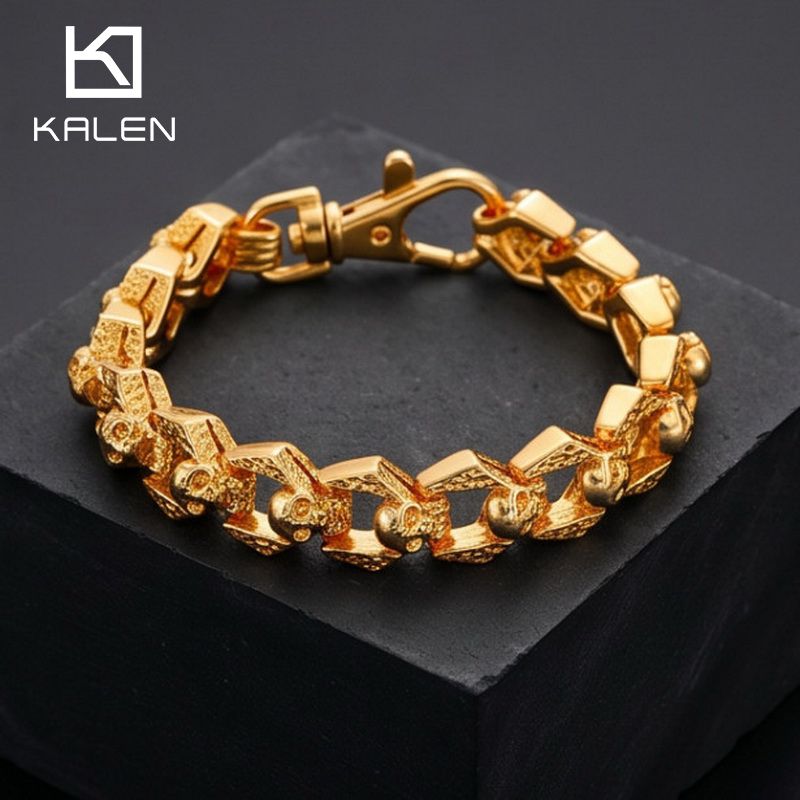 Men'S Accessories Affordable - KALEN Gelang Tengkorak Baja Tahan Karat