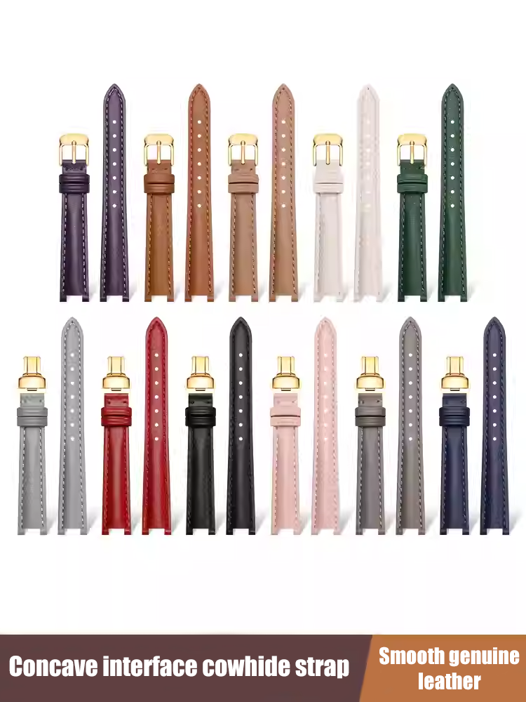 Men'S Accessories Gucci - Tali jam tangan antarmuka cekung kulit