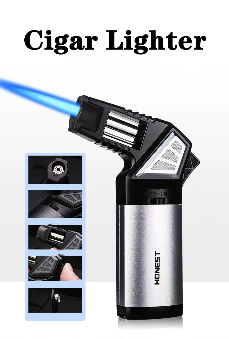 Lighter Windproof - Pemantik Gas Butana Anti Angin Multi