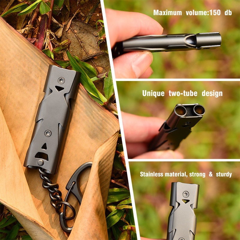 Luar ruangan EDC peluit bertah - Keychain Multi Tool ulasan dan harga