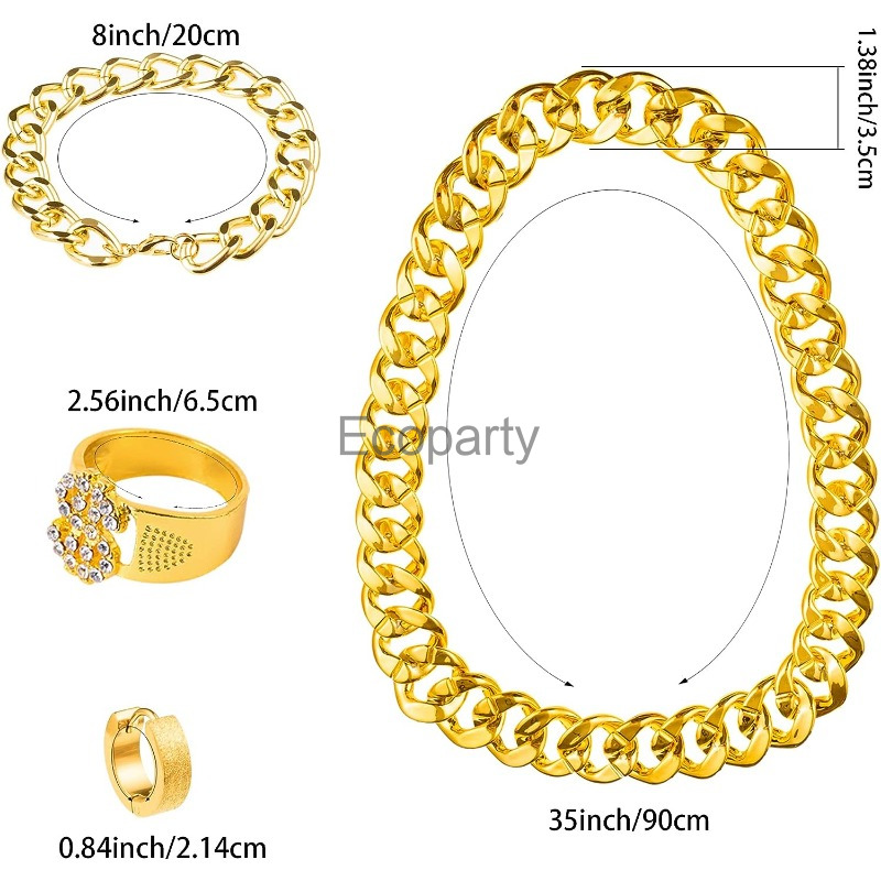 80s 90s Set Aksesori kostum Hi - Men'S Accessories In The 80S ulasan dan harga