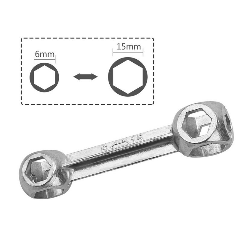Kunci Hexagon Mini 10 in 1 Ber - Keychain Multi Tool ulasan dan harga