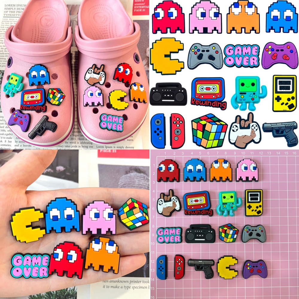 17 buah hiasan sepatu Pac-Man  - Men'S Accessories Crocs ulasan dan harga