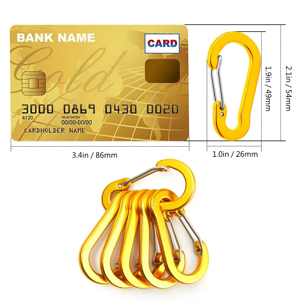 6/12 buah klip karabiner Set t - Keychain Multi Tool ulasan dan harga