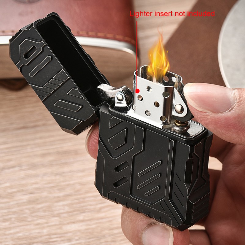 Casing Korek Api Titanium Allo - Lighter Windproof ulasan dan harga