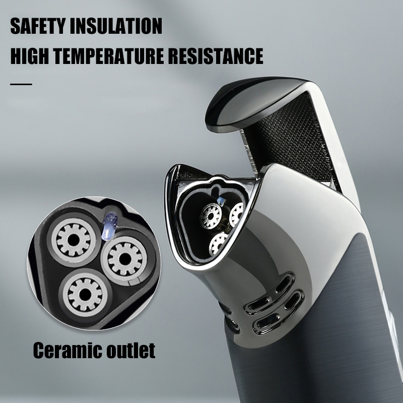 Tahan angin tiga api biru pema - Lighter Windproof ulasan dan harga