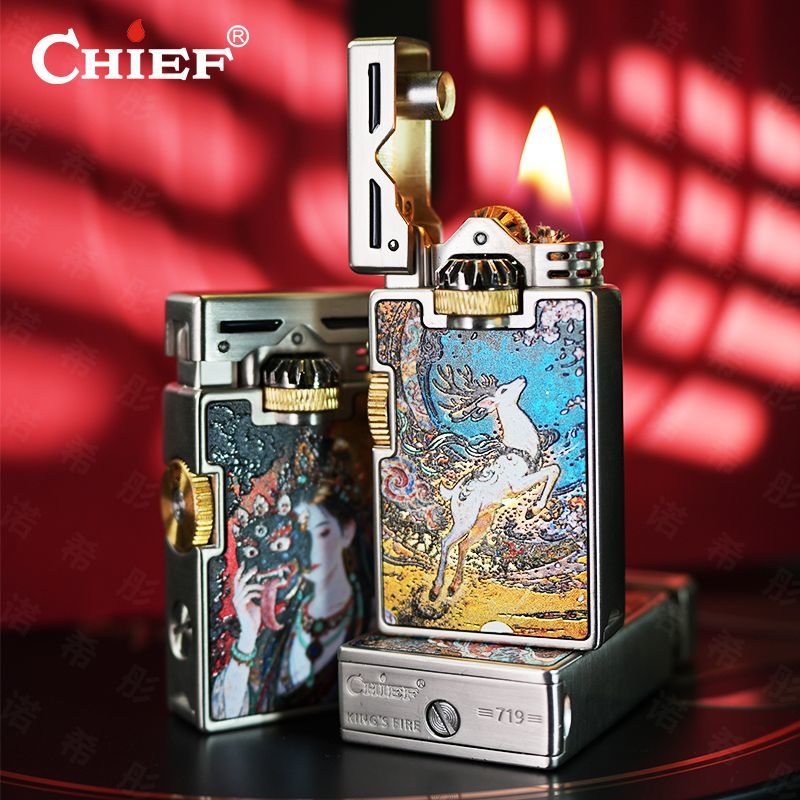 Pemantik Api Retro CHIEF Anti  - Lighter Windproof ulasan dan harga