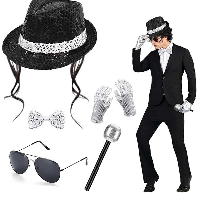 Set Aksesori Cosplay Michael J - Men'S Accessories In The 80S ulasan dan harga
