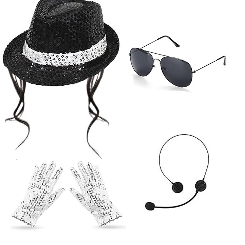Set Aksesori Cosplay Michael J - Men'S Accessories In The 80S ulasan dan harga