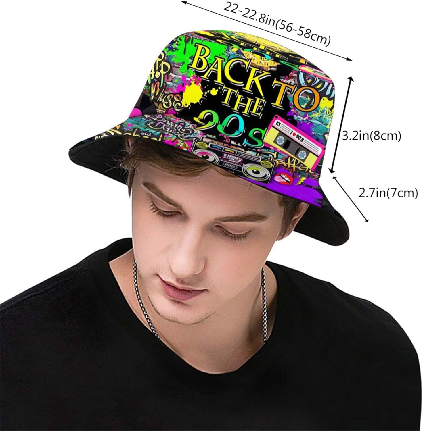 Topi Bucket Retro 80S 90S untu - Men'S Accessories In The 80S ulasan dan harga