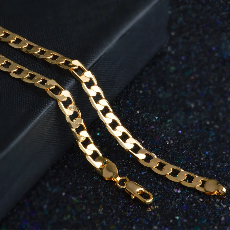 Kalung Rantai Samping 8MM Emas - Men'S Accessories Affordable ulasan dan harga