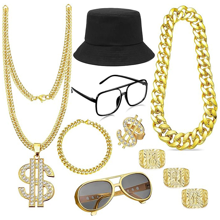 Set Aksesoris Kostum Hip Hop E - Men'S Accessories In The 80S ulasan dan harga
